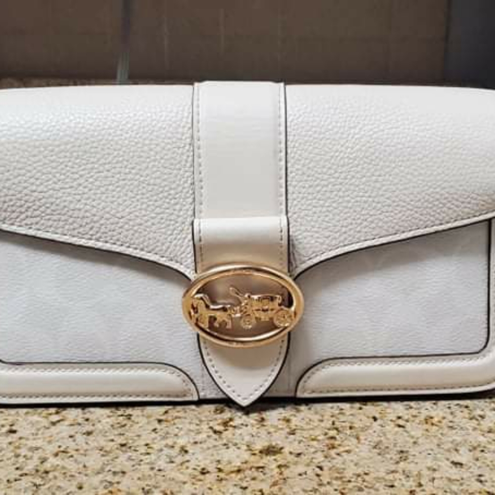 Coach White purse and Wallet with necklace